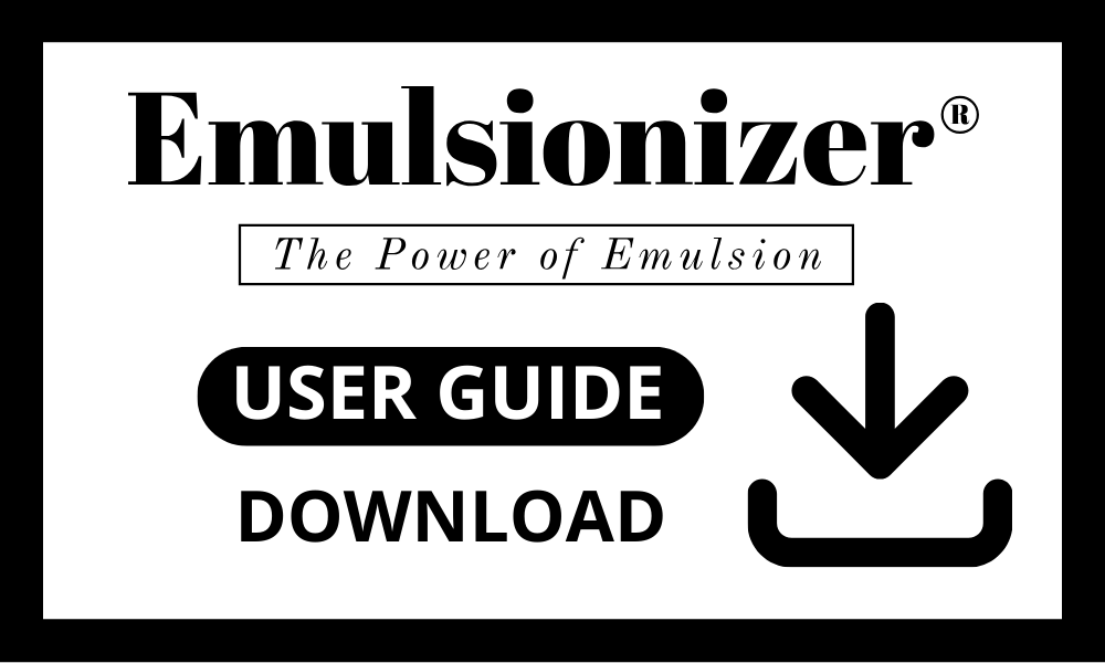 User manual, User manual, Emulsionizer